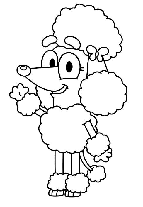 Drawing 7 from Bluey coloring page to print and coloring