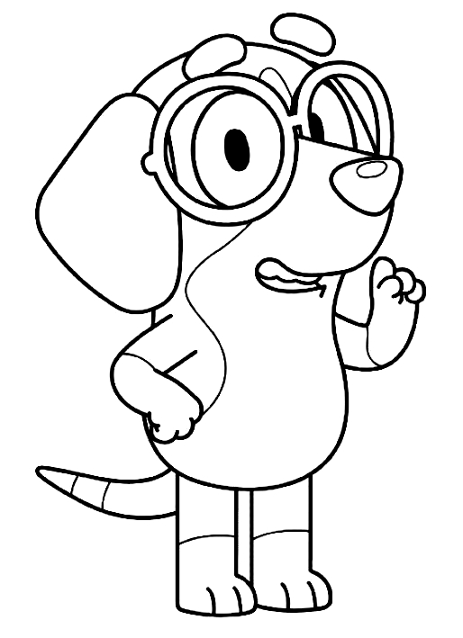 Drawing 9 from Bluey coloring page to print and coloring