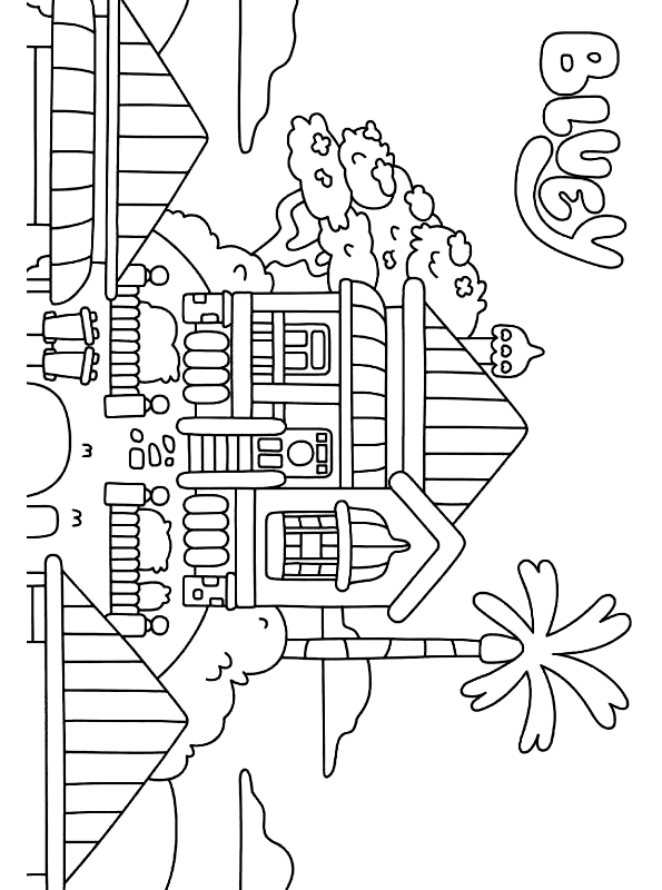 Coloriage 10 des Bluey  imprimer et colorier