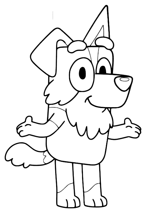 Dibujo 13 de Bluey para imprimir y colorear