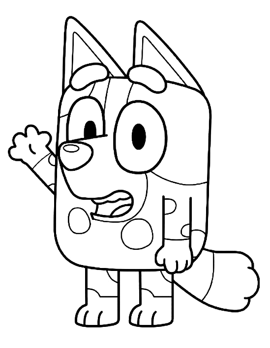 Drawing 14 from Bluey coloring page to print and coloring