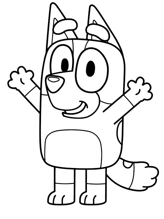 Drawing 20 from Bluey coloring page to print and coloring