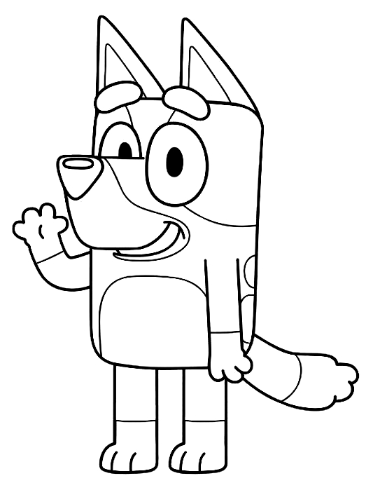 Desenho 21 de Bluey para imprimir e colorir