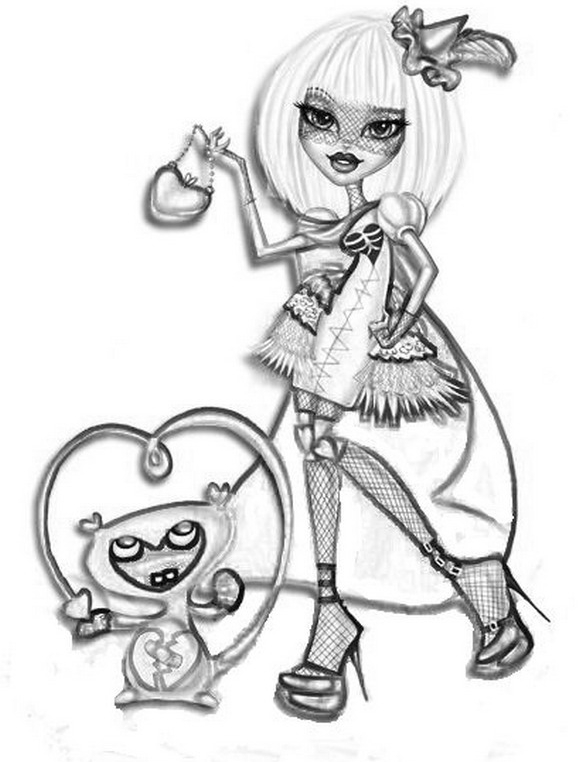 Drawing 9 from Bratzillaz coloring page to print and coloring
