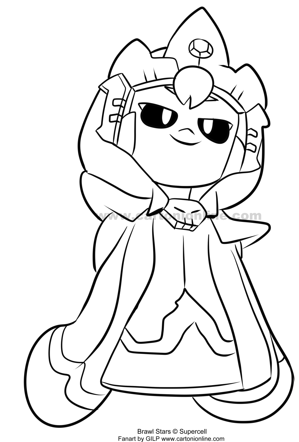 Bonnie 08 from Brawl Stars coloring page to print and coloring