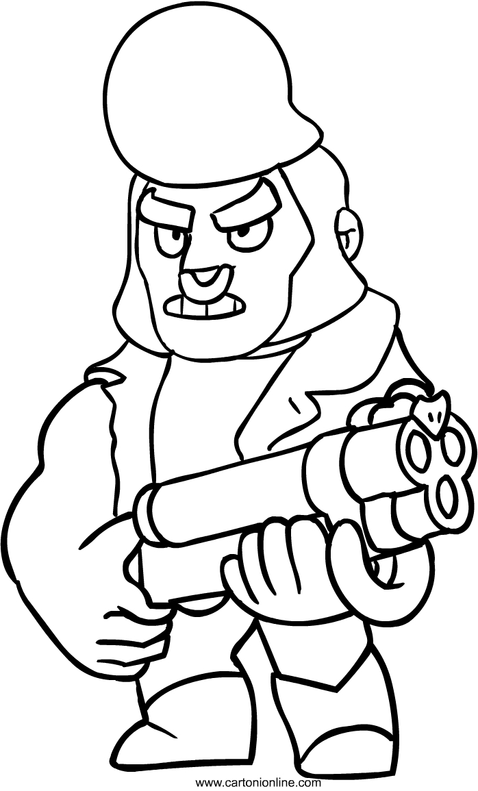 Bull from Brawl Stars coloring page to print and coloring