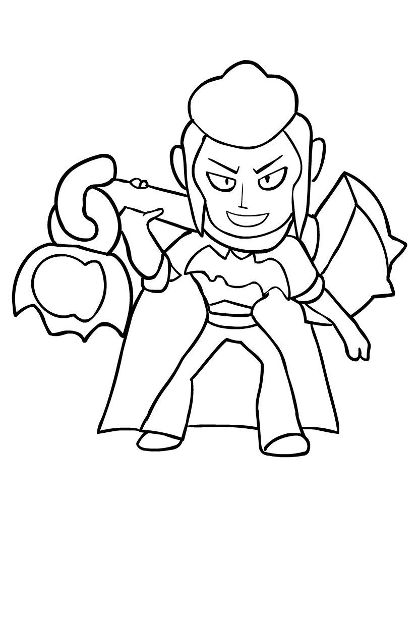 Mortis from Brawl Stars coloring pages to print and coloring