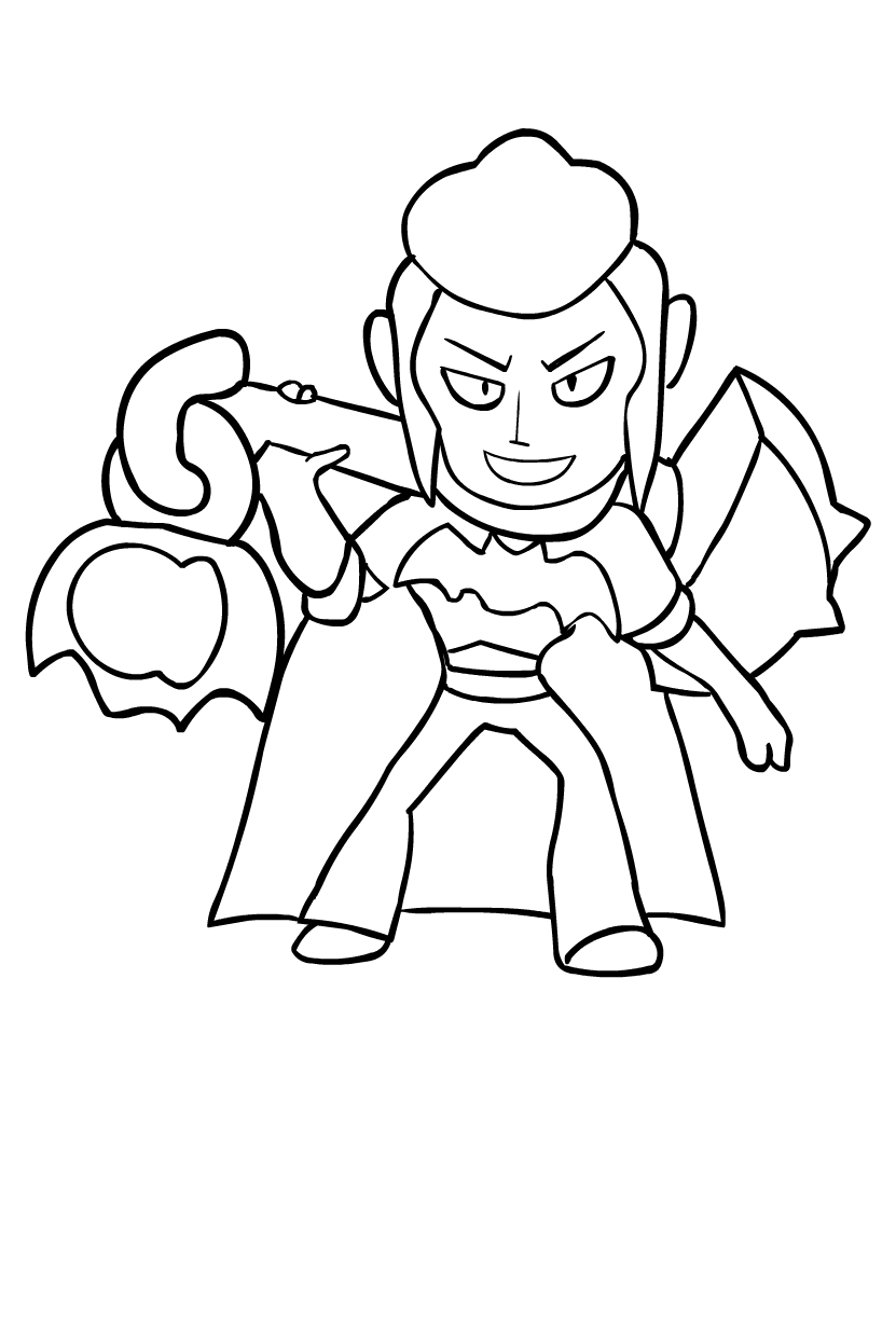 Disegno Di Mortis De Brawl Stars Da Colorare - disegni da colorare di brawl stars mortis