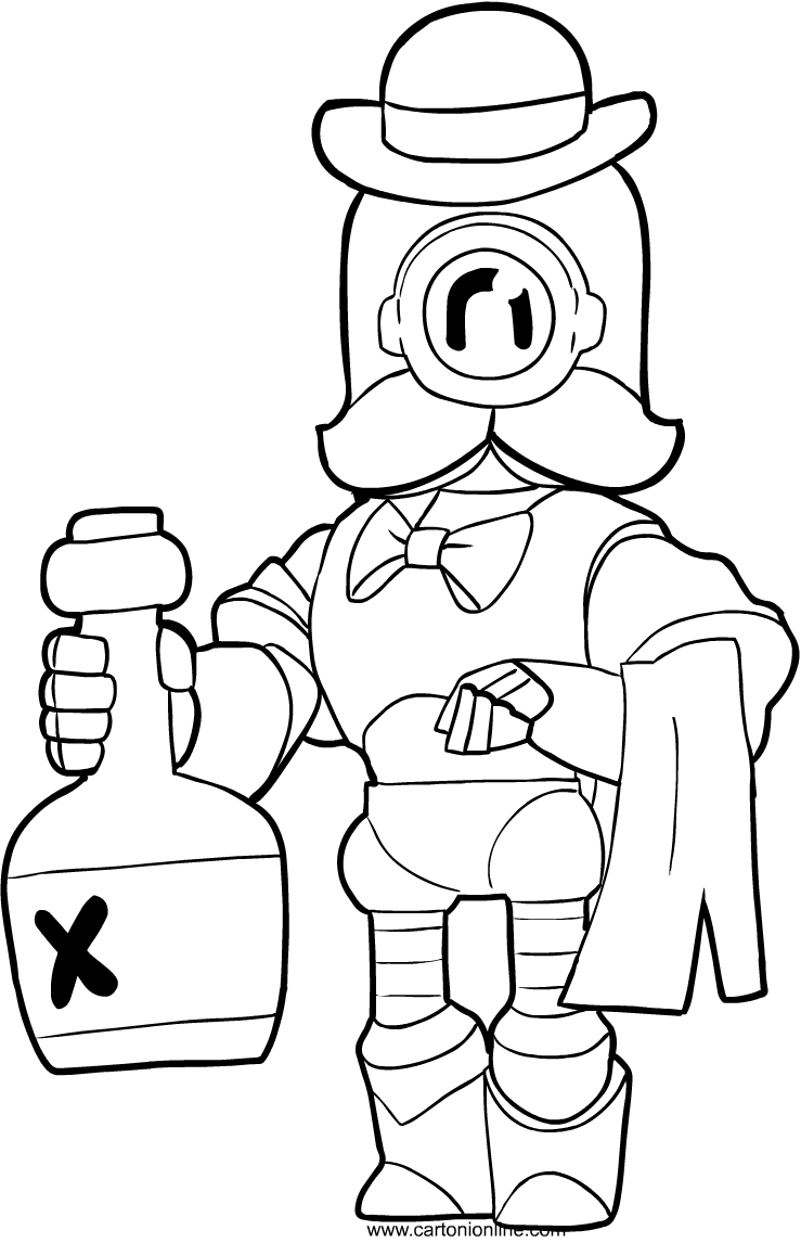 Barley of Brawl Stars coloring page to print and color