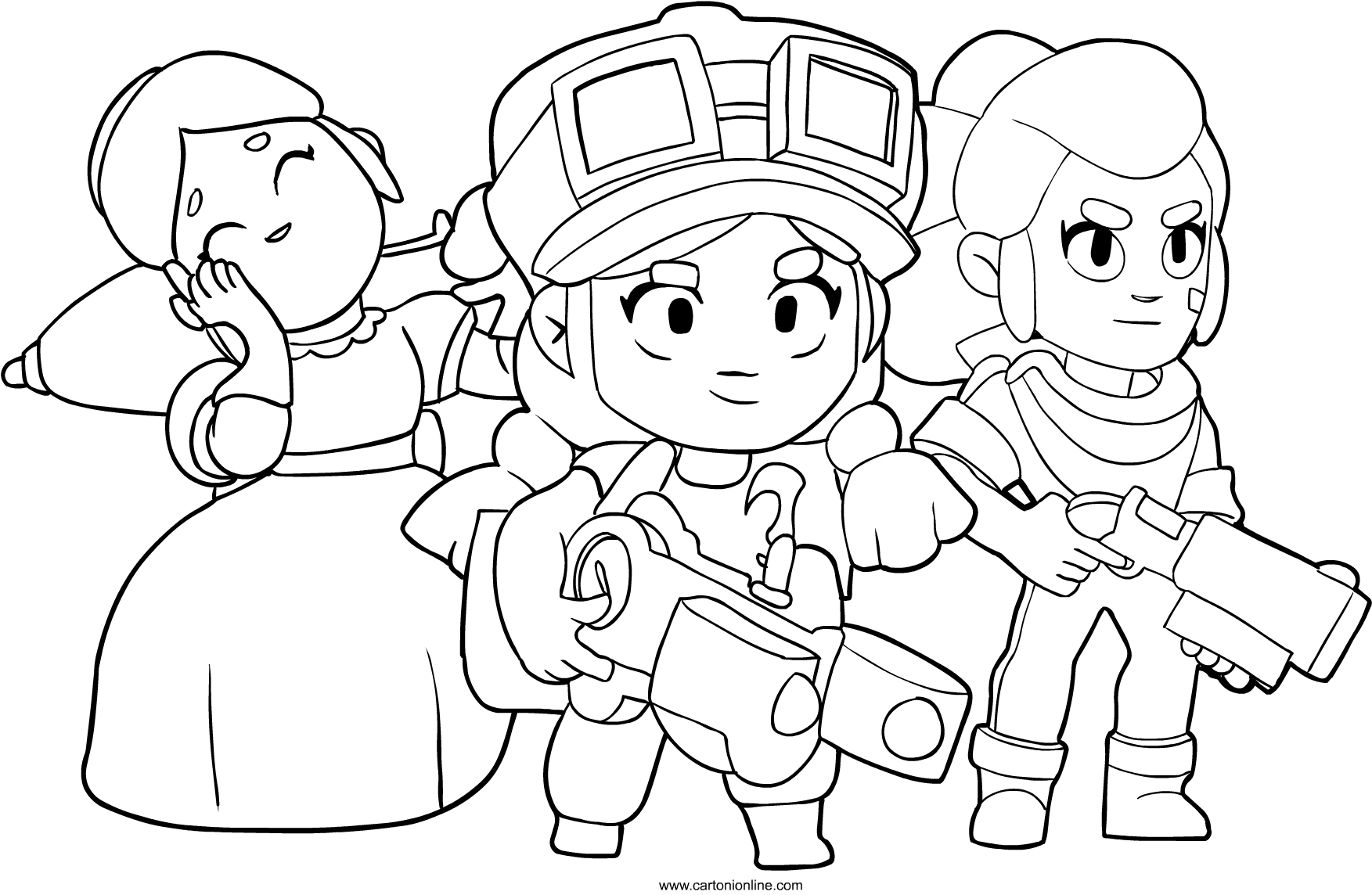 characters from Brawl Stars coloring pages to print and coloring
