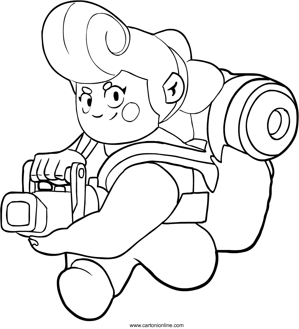 Pam of Brawl Stars coloring page to print and color