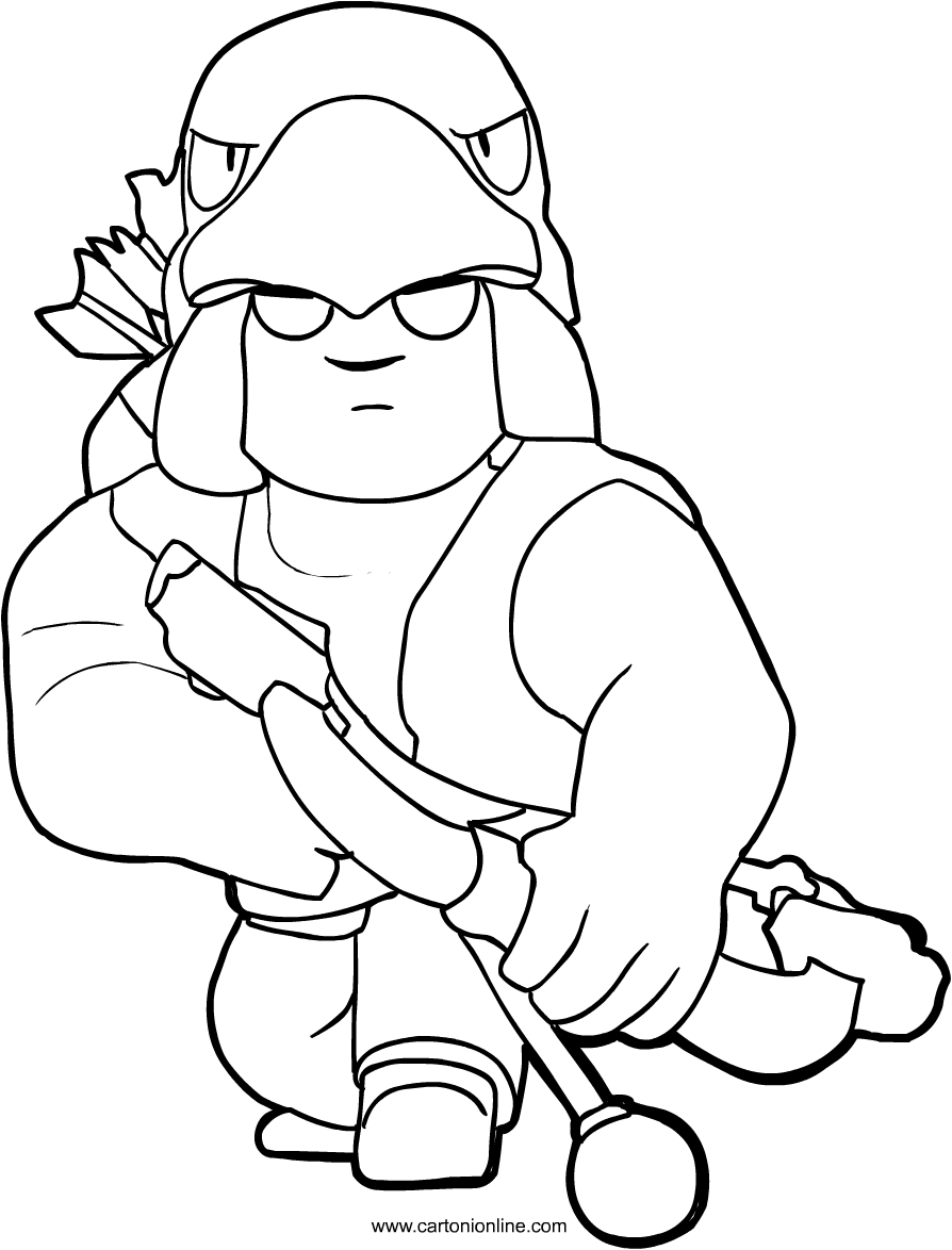 Bo of Brawl Stars coloring page to print and color