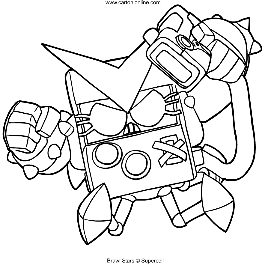 Brawl Stars Coloring Pages Virus 8 Bit Coloring And Drawing