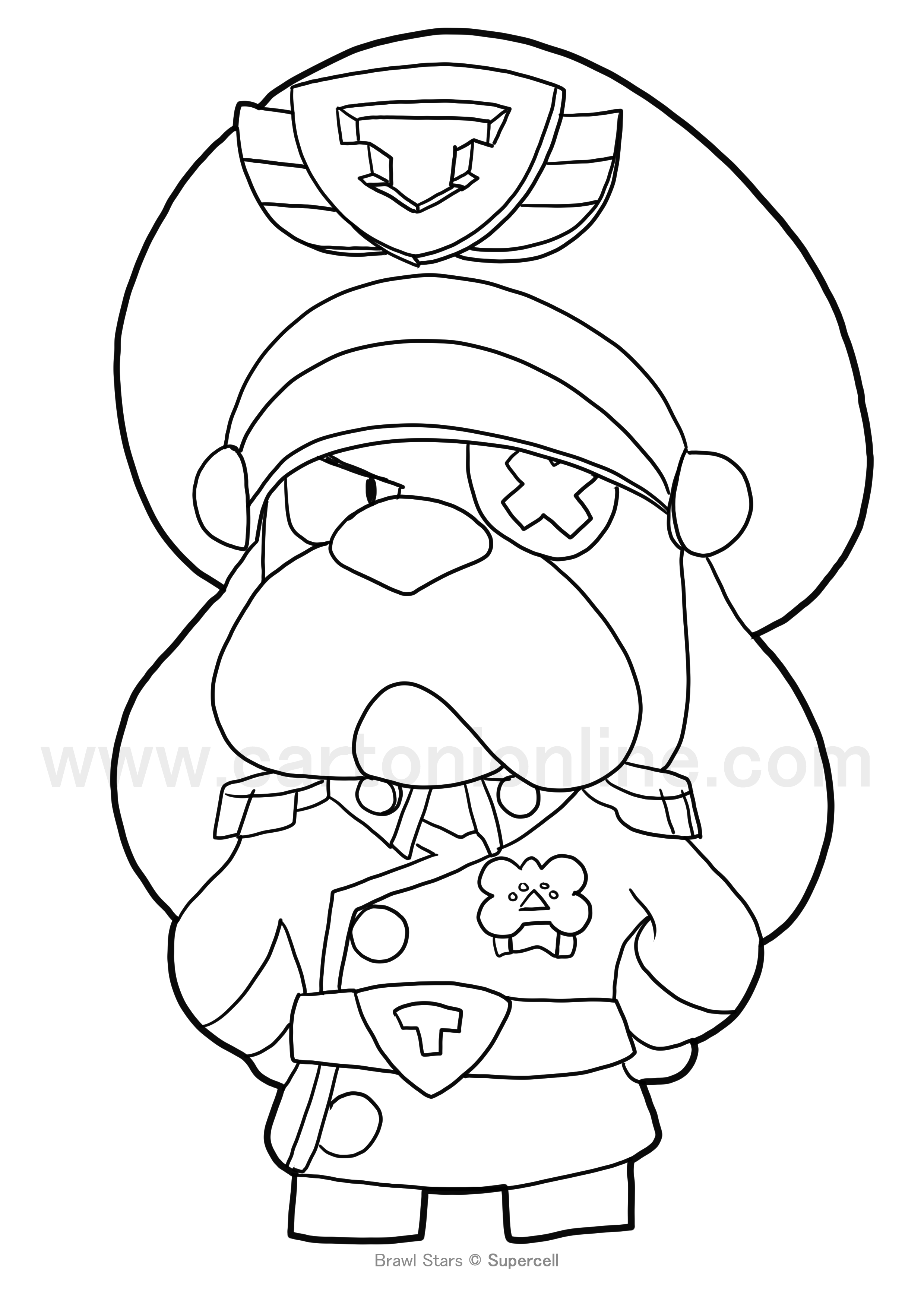 Colonel Ruffs from Brawl Stars coloring page to print and coloring