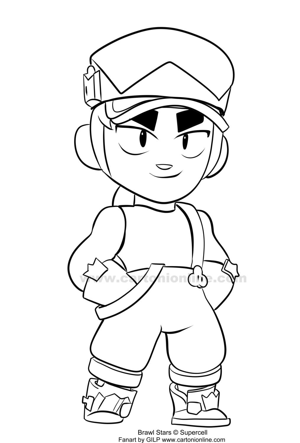 Fang 01 from Brawl Stars coloring page to print and coloring