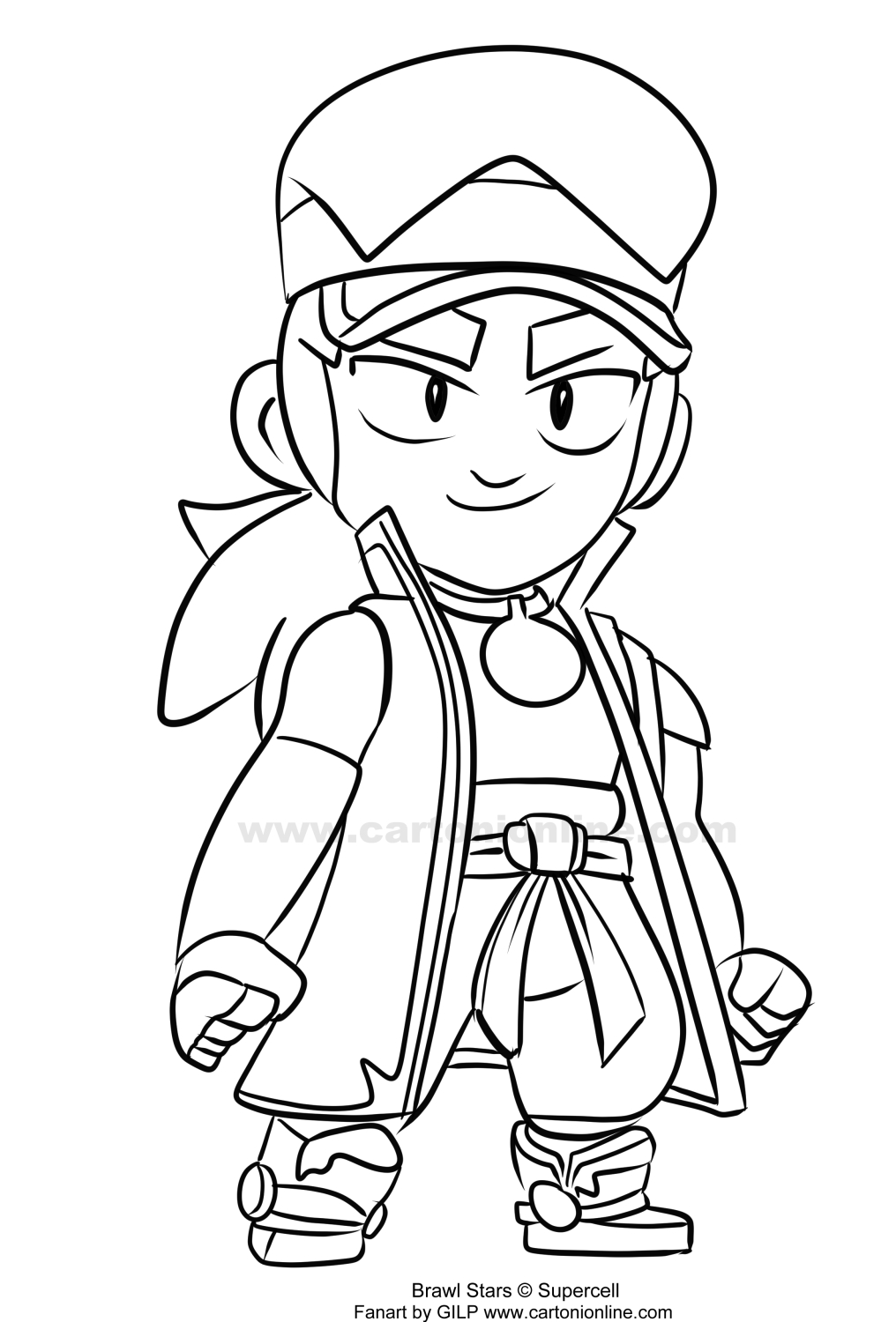 Fang 02 from Brawl Stars coloring page to print and coloring