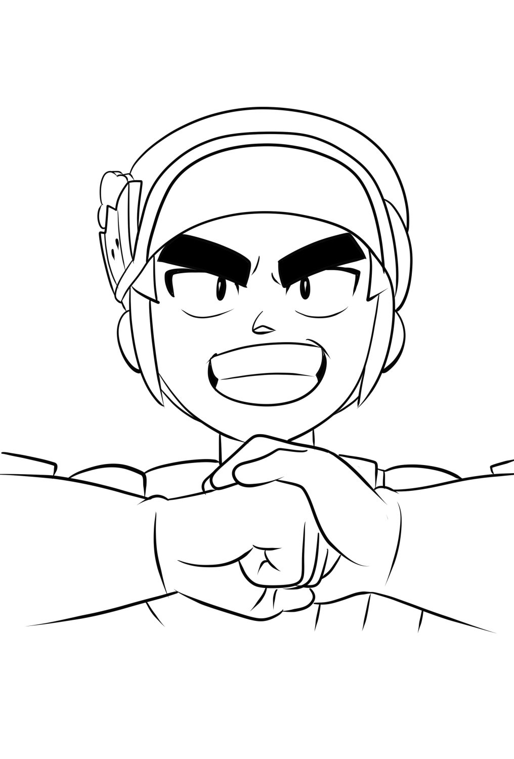Fang 04 Brawl Stars coloring page to print and coloring