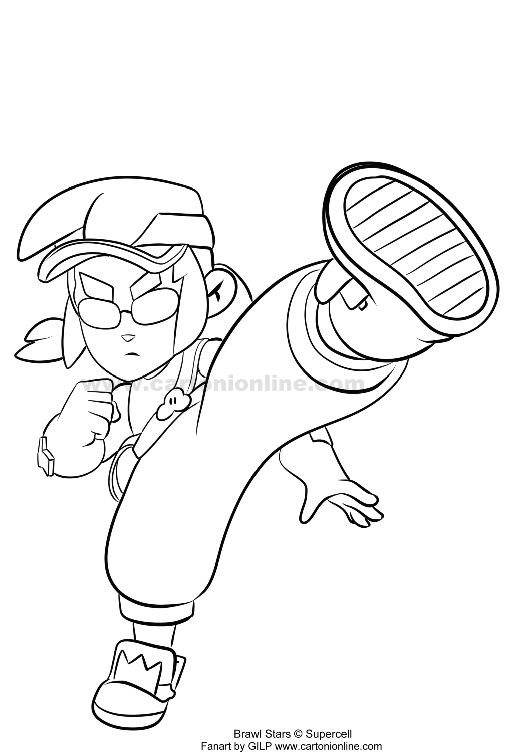 Fang 05 from Brawl Stars coloring page to print and coloring