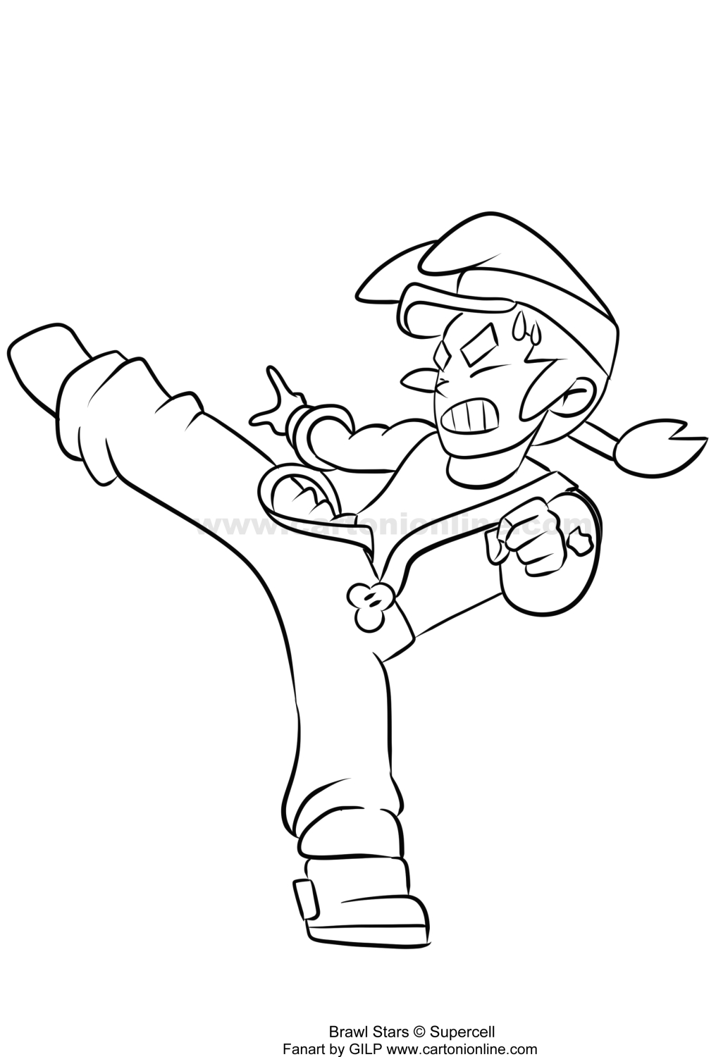 Fang 06 from Brawl Stars coloring pages to print and coloring