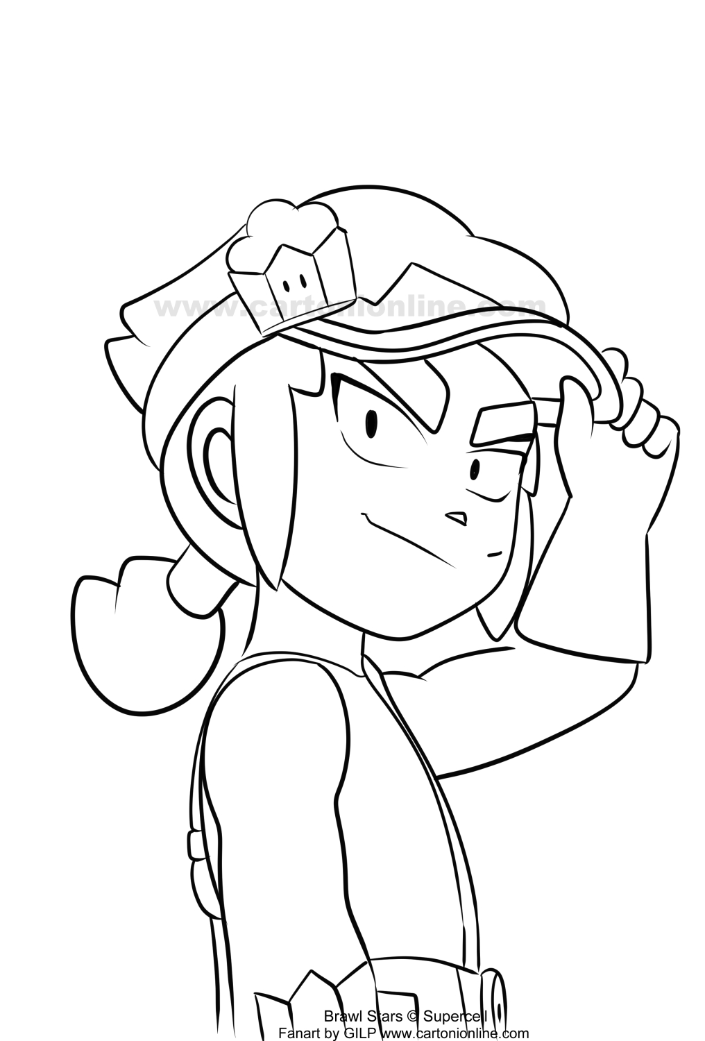Fang 07 from Brawl Stars coloring page to print and coloring