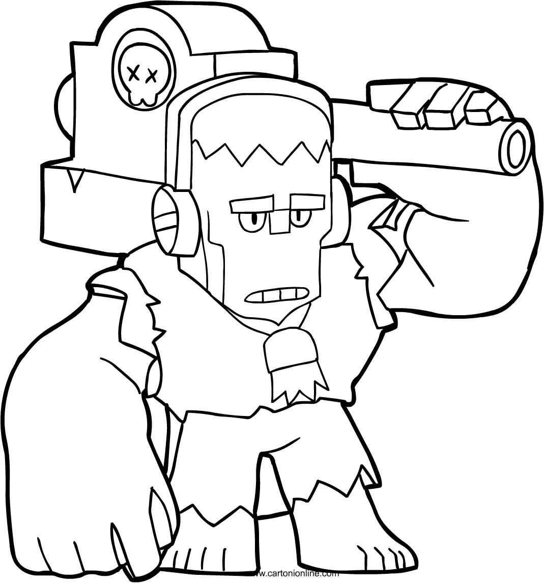 Frank of Brawl Stars coloring page to print and color