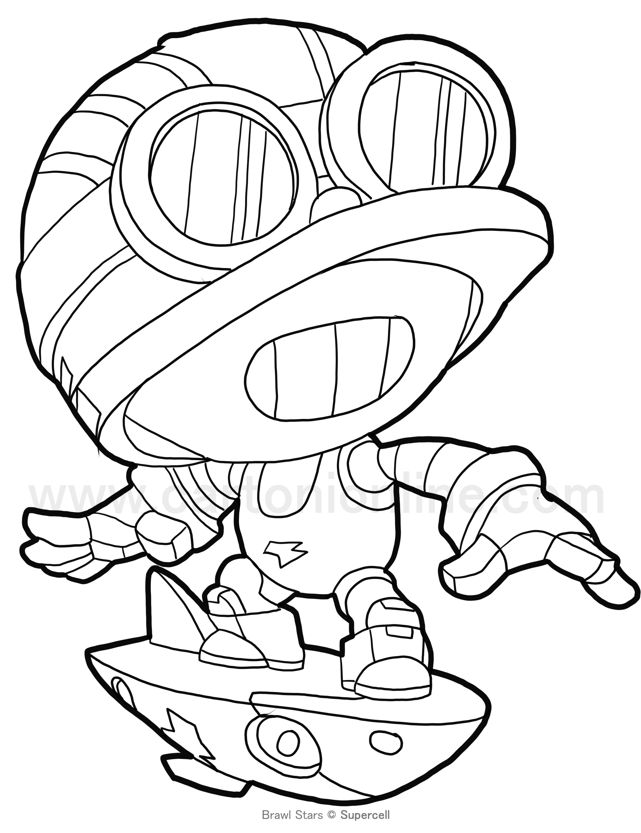 Jurassic Splash from Brawl Stars coloring page to print and coloring
