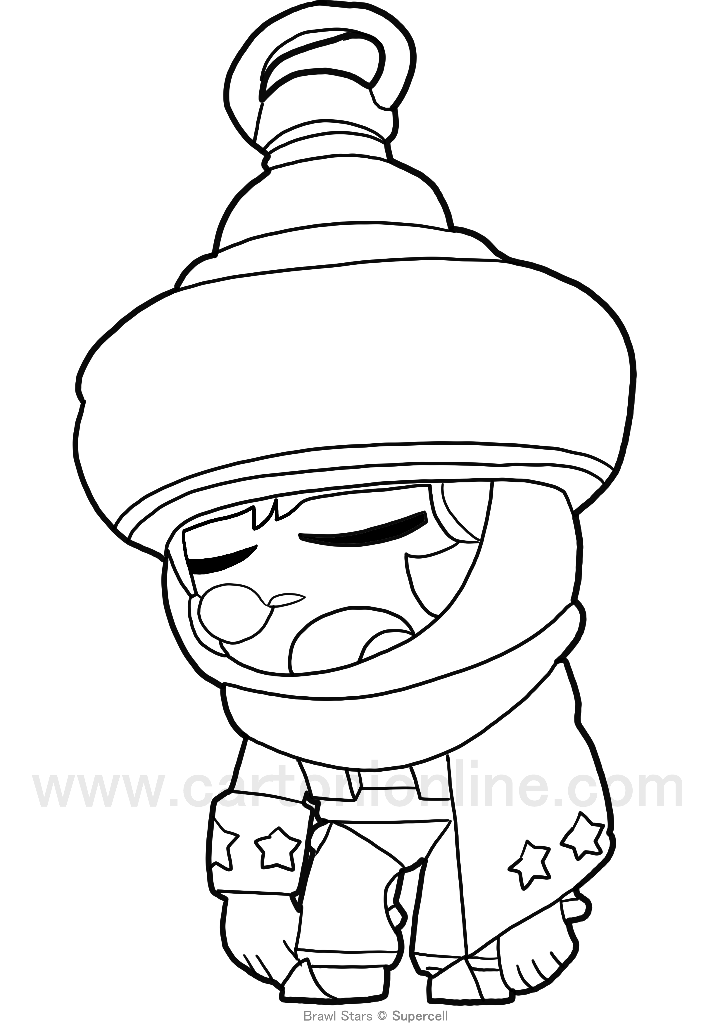 Lantern Sandy from Brawl Stars coloring page to print and coloring