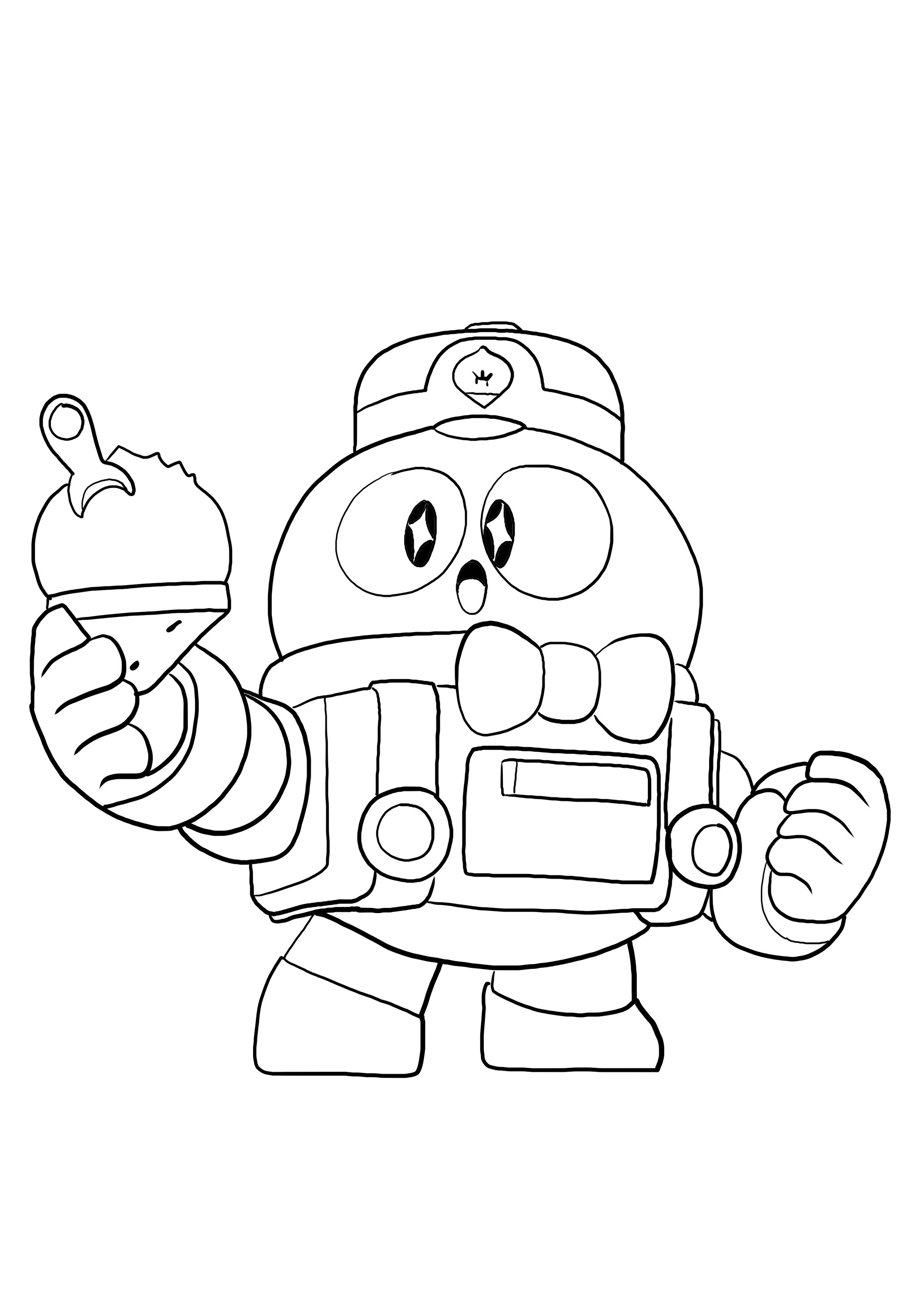 Coloriage de Lou de Brawl Stars  imprimer et colorier