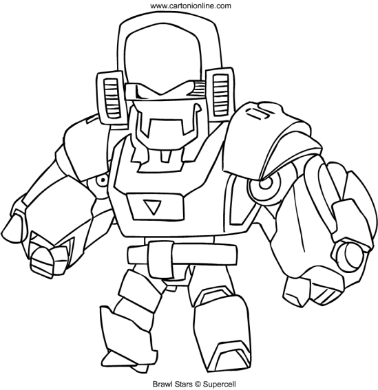Mecha Bo from Brawl Stars coloring page to print and coloring