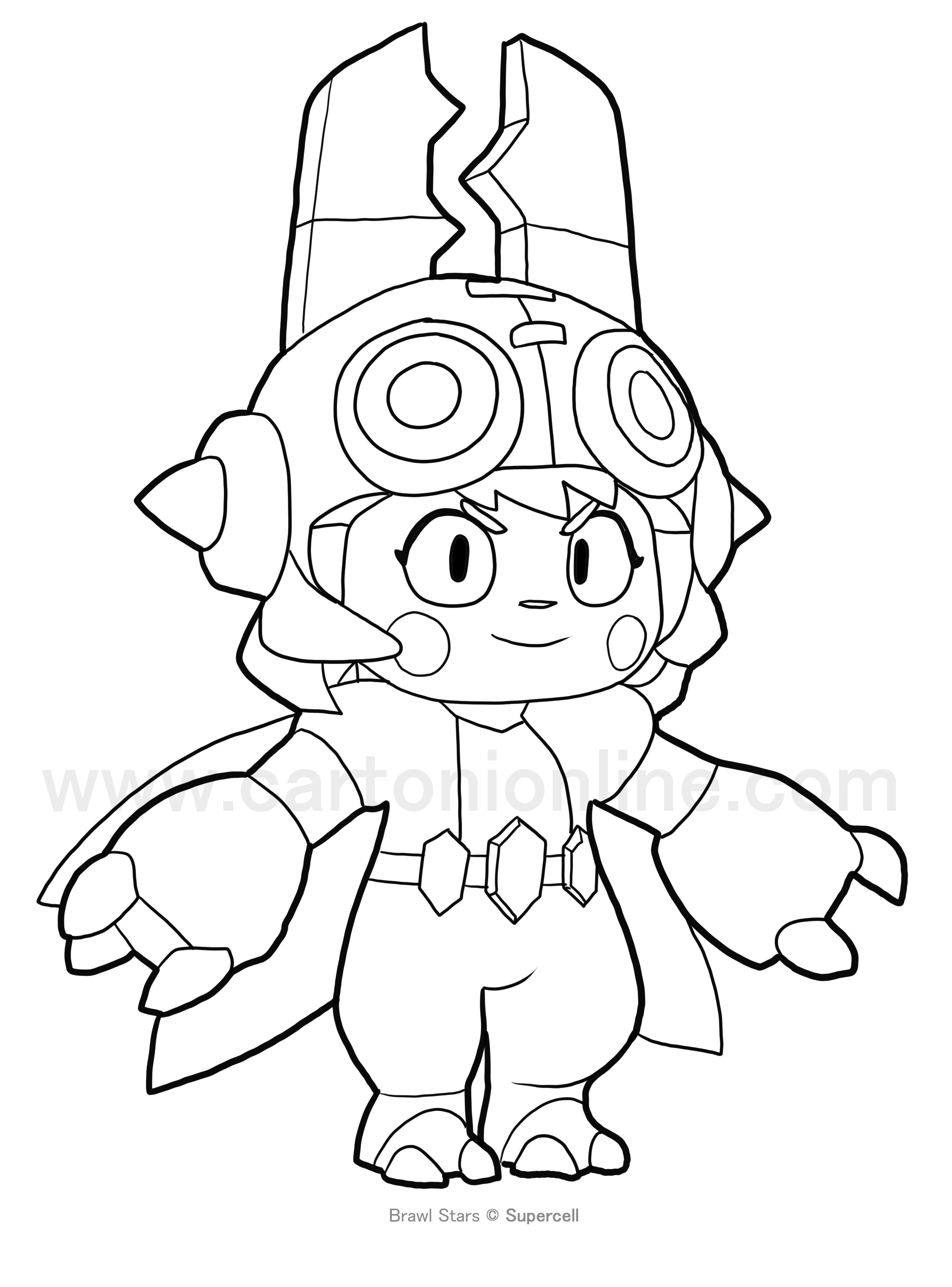 Mega Beetle Bea from Brawl Stars coloring page to print and coloring