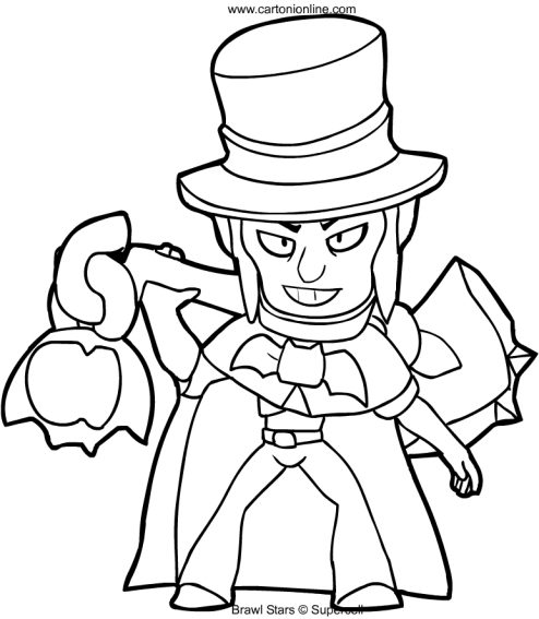 Mortis of Brawl Stars coloring page to print and color