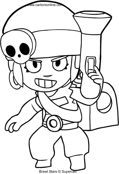 Penny of Brawl Stars coloring page to print and color