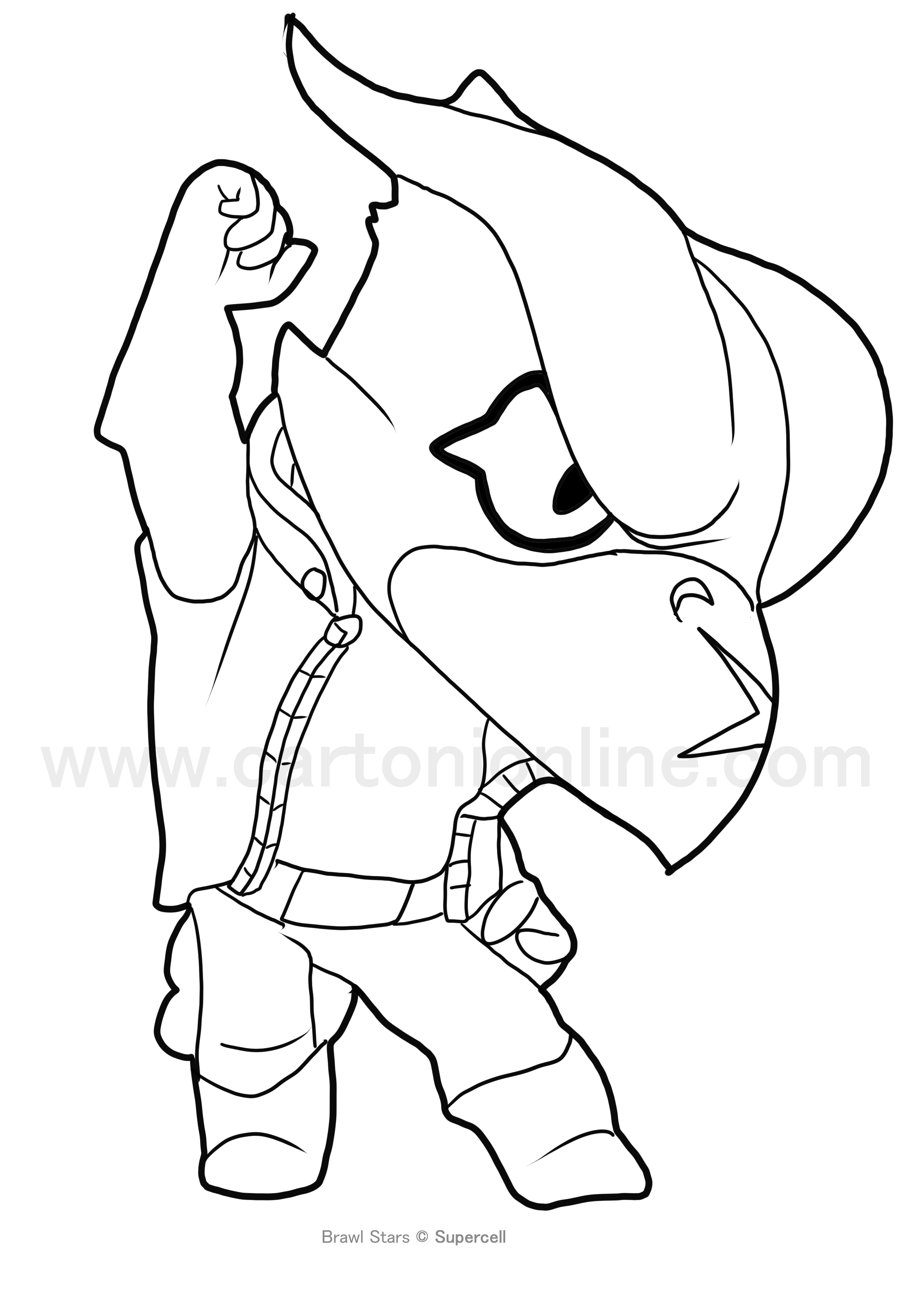 Phoenix Crow from Brawl Stars coloring page to print and coloring