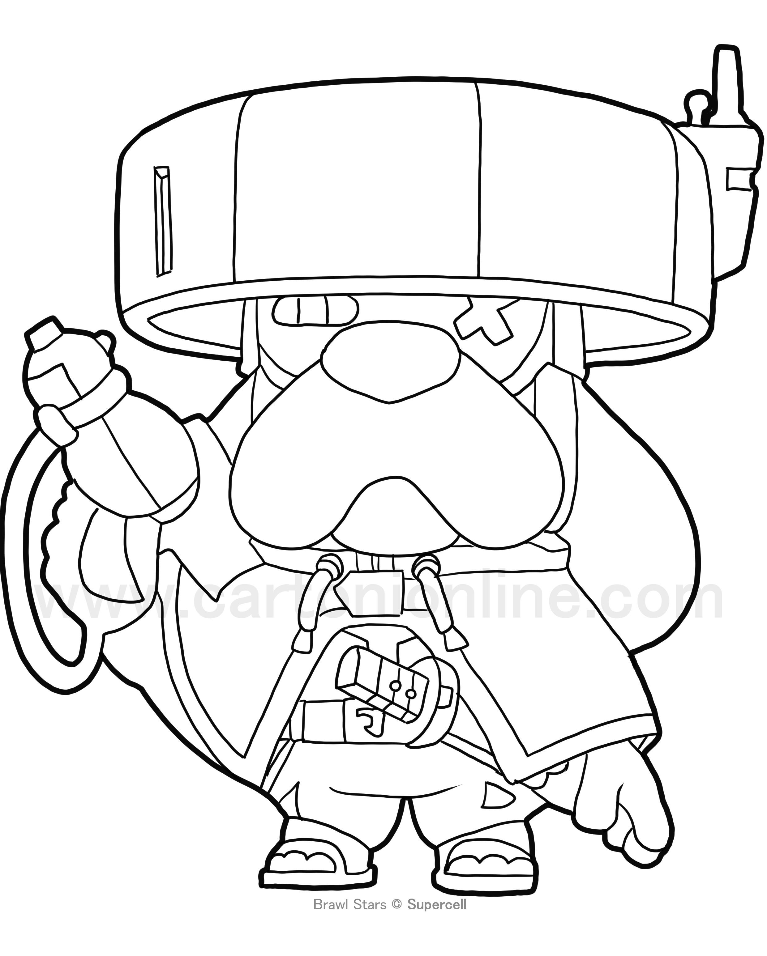 Coloriage de Ronin Ruffs de Brawl Stars  imprimer et colorier