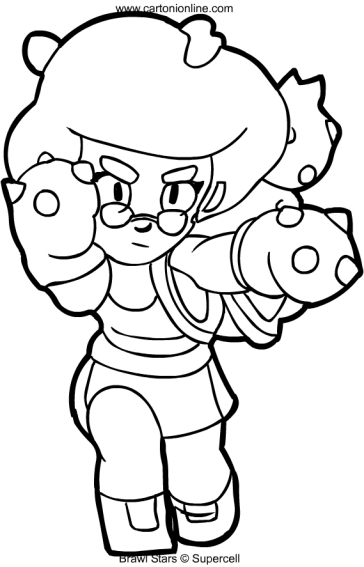 Rose of Brawl Stars coloring page to print and color