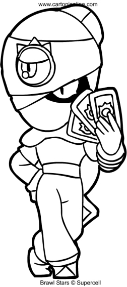Tara from Brawl Stars coloring page to print and coloring