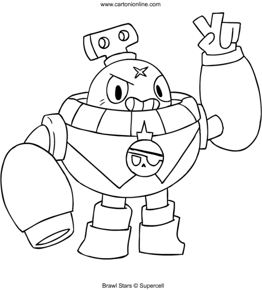 Tick ​​by Brawl Stars coloring page to print and color