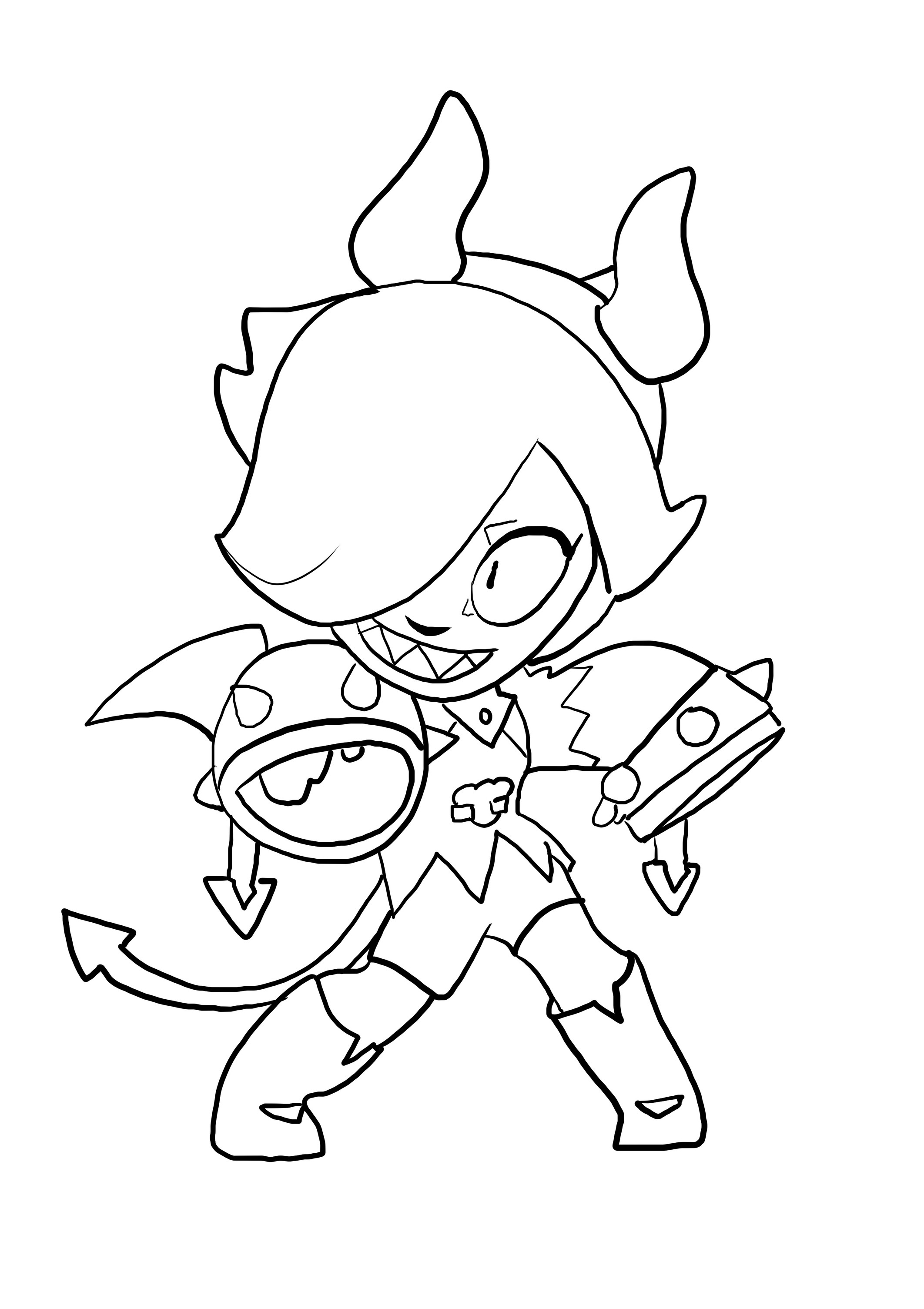 Trixie Colette from Brawl Stars coloring page to print and coloring