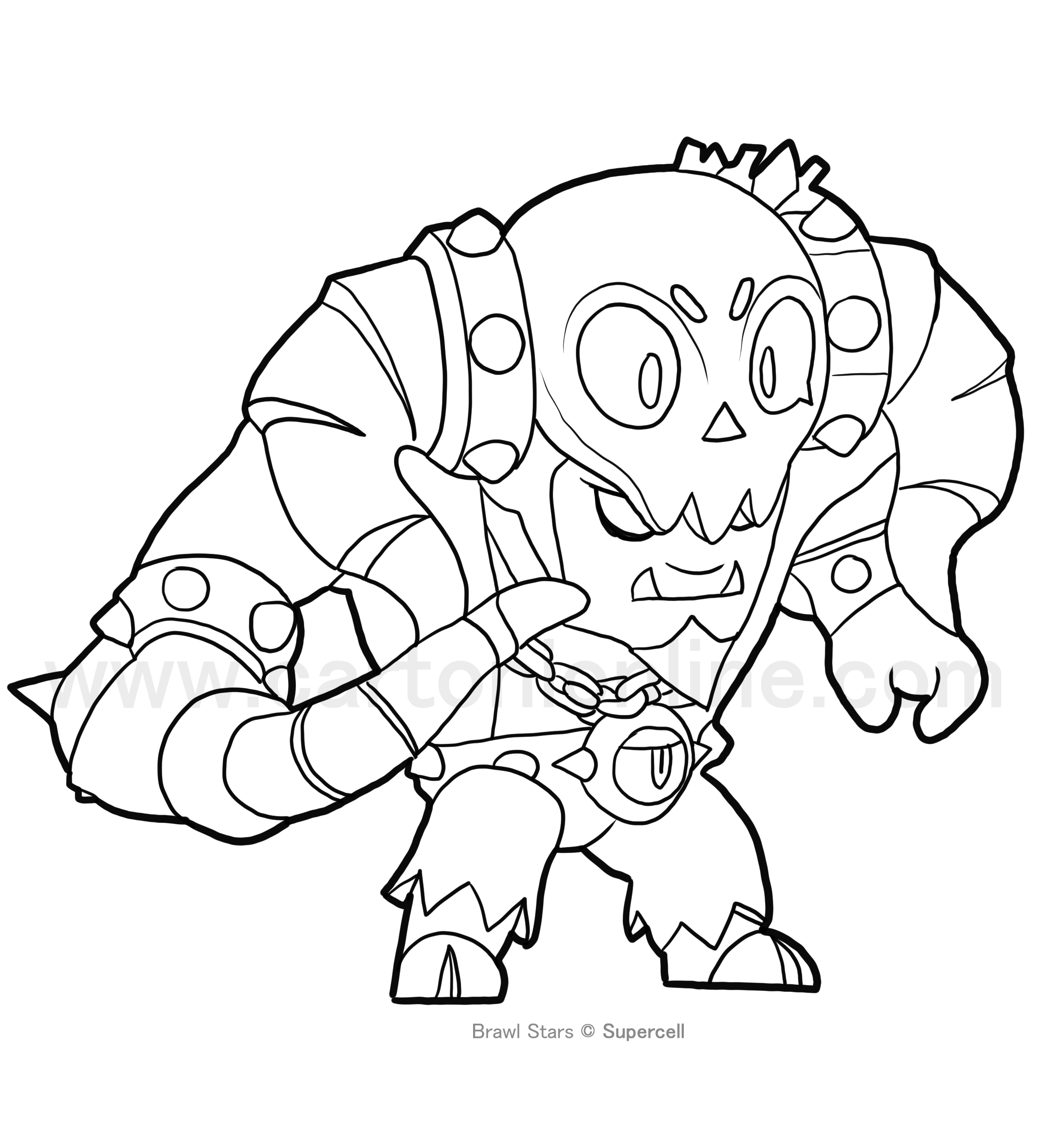 Underworld Bo from Brawl Stars coloring page to print and coloring