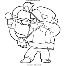 Brawl Stars Coloring Page - 8 bit do brawl stars para colorir