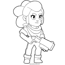 Brawl Stars Coloring Page - coloriage brawl stars sheli