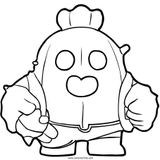 Brawl Stars Coloring Page - pocorvo di brawl stars