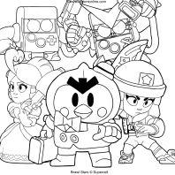 Brawl Stars Coloring Page - colt brawl stars coloriage