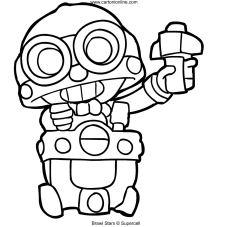 Brawl Stars Coloring Page - brawl stars carl da colorare