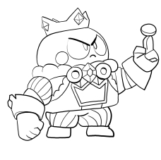 Brawl Stars Coloring Page - brawl stars para colorear ocho bit