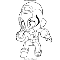 Brawl Stars Coloring Page - dessin de brawl stars facile