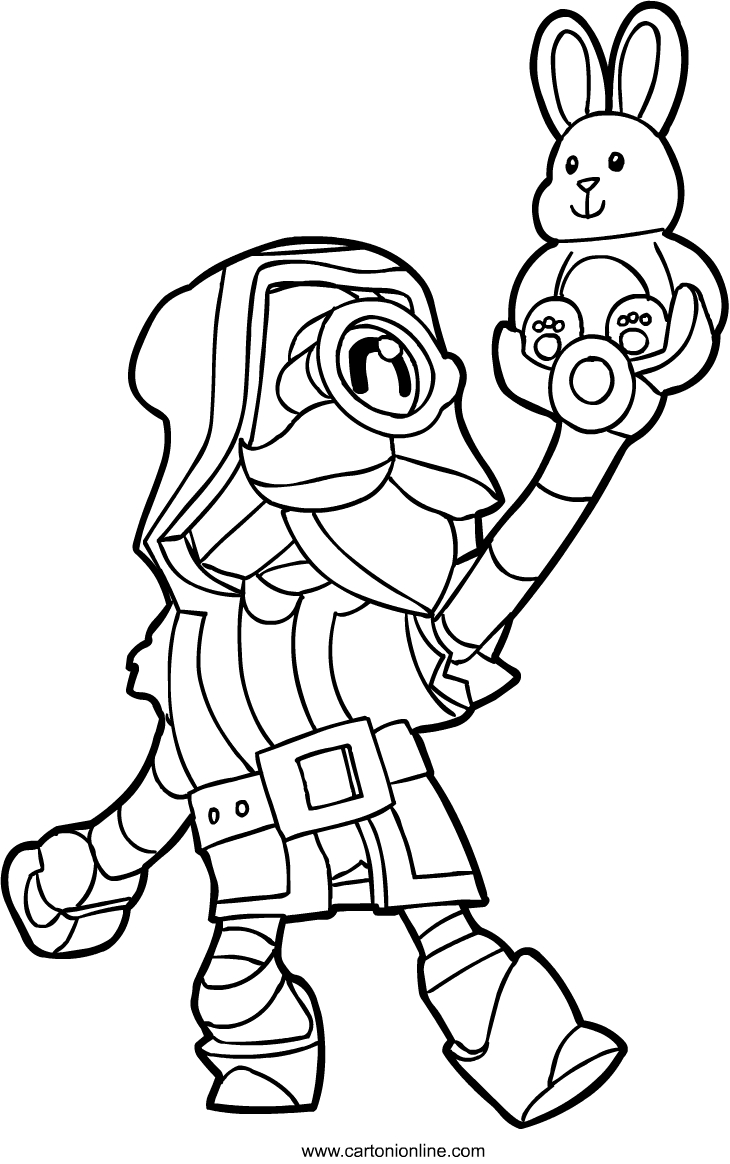 Coloriage de Wizard Barley de Brawl Stars à imprimer et colorier