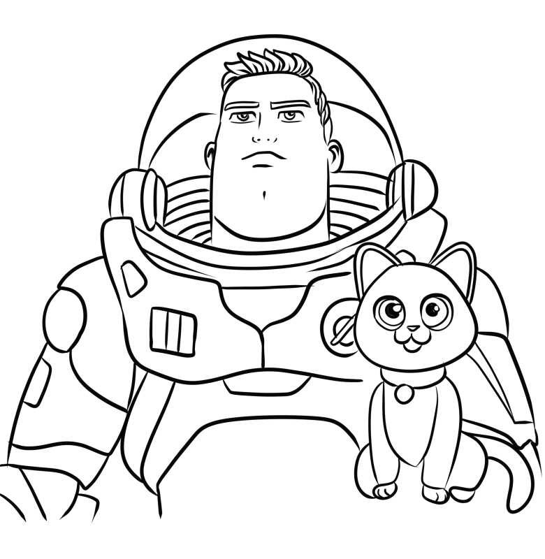Disegno di Buzz Lightyear 06 da Lightyear - La vera storia di Buzz da stampare e colorare