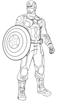 Captain America kleurplaten