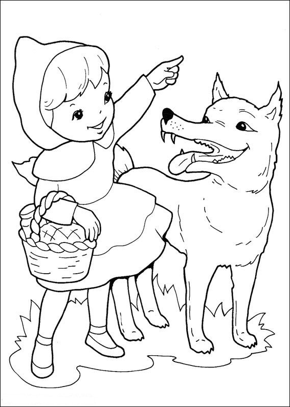 Drawing 1 from Little Red Riding Hood to print and coloring